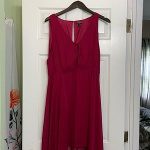 Express Low-High Sleeveless Red Dress